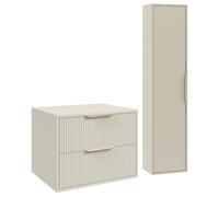 Rimini Meuble sous-vasque 60 cm en cachemire Meuble de salle de bain avec colonne
