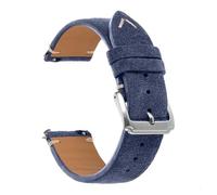 Rimmean Bracelet de Montre en Cuir suédé véritable 21 mm for Homme (1 pièce)(Dark Blue,21mmRose Gold Buckle)