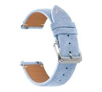 Rimmean Bracelet de Montre en Cuir suédé véritable 21 mm for Homme (1 pièce)(Light Blue,21mmBlack Buckle)