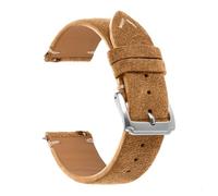 Rimmean Bracelet de Montre en Cuir suédé véritable 21 mm for Homme (1 pièce)(Light Brown,21mmRose Gold Buckle)
