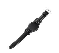 Rimmean Bracelet de montre homme en cuir vachette véritable, 20 mm ou 22, souple, marron vintage, 18(Black,18mm)