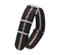 Rimmean Bracelet de montre homme vert décontracté, résistant à l'eau, for montres côtelées 18, 20 et 22 mm(Black Gold,18mm)