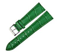 Rimmean Bracelet de montre rose for femme, disponible en 14, 16, 18, 20 et 22 mm, cuir véritable, avec étui(Green,18mm)