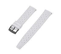 Rimmean Bracelet de montre tropical FKM 22-23 mm, compatible avec les bracelets universels à extrémités plates (1 pièce)(FKM-White Black,23mm)