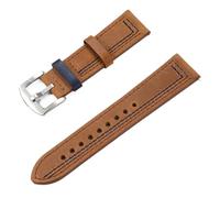 Rimmean Bracelet de montre vintage en cuir véritable, 1 pièce, 22 mm ou 20, for femme et homme, vachette(Philip 3,22mm)