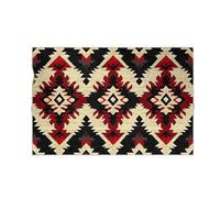 Rimmean Paillasson De Style Rétro Américain, 1 Pièce, Tapis D'entrée Doux Et Antidérapant, Imprimé Géométrique Ethnique, Décoration Maison, Protection Sol(4,40x60cm)