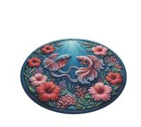 Rimmean Tapis À Thème De Théâtre d'art Poisson Rose, 1 Pièce, Sol du Zodiaque, Mythologie, Décoration La Maison(1,120x120cm)