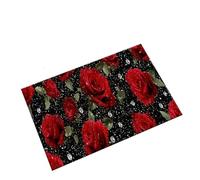 Rimmean Tapis De Cuisine 2D Rose Cramoisi for La Saint-Valentin, 1 Pièce, Paillasson Bienvenue for Chambre À Coucher, Salon, Maison(40X120CM 1.3X3.9FT)