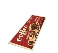 Rimmean Tapis De Sol Cuisine Long, 1 Pièce, Tasse Café Rouge, Design Imprimé, Antidérapant, Durable, Confortable, Sensation Pied Parfaite for La Décoration(7,50x150CM)