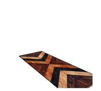 Rimmean Tapis De Sol Décoratif Cuisine Style Vintage, 1 Pièce, avec Imprimé Géométrique Doré, Décoration Restaurant À Domicile(5,40X120CM)