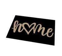 Rimmean Tapis De Sol Fin Noir Lavable, 1 Pièce, Paillasson Résistant Aux Taches, Bienvenue for Chambre À Coucher, Décoration Maison for Salon(50X80CM 1.6X2.6FT)