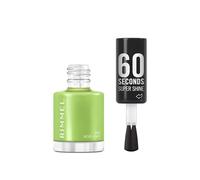 Rimmel 60 Seconds Super Shine Vernis à ongles, 107 Acid Lime, Vernis à séchage rapide, Couleur vive, Longue tenue, 8 ml