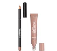 Rimmel Butter Me Up & Lasting Finish Lip Bundle (Various Shades) - 002 Latte Delight
