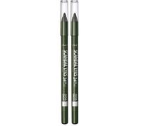Rimmel - Crayon Khôl Exaggerate Waterproof - Couleur intense - Texture Douce - 006 Green - 1,3gr (Lot de 2)