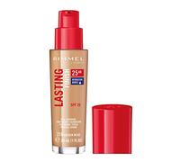 Rimmel - Fond de teint Lasting Finish 25H - Couvrance totale - Longue tenue - Hydratation - 210 Golden Beige - 30ml