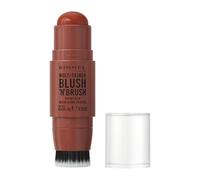 Rimmel London Multi-Tasker Blush'N'Brush Blush Stick Végan | Blush en stick à la texture crémeuse, facile à appliquer, avec un pinceau ultra-doux pour un fini sur mesure