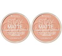RIMMEL LONDON Stay Matte Poudre pressée longue durée Naturel (Lot de 2)