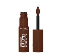 Rimmel London Thrill Seeker Lip Latex, 600 Cappuccino Deep, Liquid Lipstick, Intense Colour, With Aloe Vera, Hyaluronic Acid & Vitamin E, Vegan Formula, 6ml