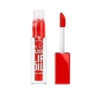 Rimmel Oh My Gloss!, 004 - Vivid Red, Huile à Lèvres, non collante, booster d'hydratation, hydratante et apaisante, facile à appliquer, formule vegan, 6 ml