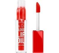 Rimmel London Huile à lèvres Oh My Gloss! Hydratante, non collante, vegan – Vivid Red (004) 6 ml