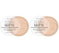 Rimmel Stay Matte Poudre Pressée, 003 Peach Glow (Lot de 2)