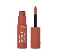 Rimmel Thrill Seeker Lip Latex, 250 Honey Bun, Liquid Lipstick, Lipgloss, Lip Colour, Hyaluronic Lipstick, Lip Stain, Smooth Shine, Hydration, Hyaluronic Acid, Vitamin E, Aloe Vera, 6ml