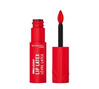 Rimmel Thrill Seeker Lip Latex, 350 Spicy, Rouge à lèvres liquide, Couleur intense, acide hyaluronique, Encre à lèvres, Hydratation, Acide hyaluronique, Vitamine E, Aloe vera, 6 ml (0,2 oz).