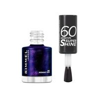Rimmel, Vernis à Ongles 60S Seconds Super Shine, 563 Midnight rush, Couleur Ultra Brillante, Anti-Choc, Anti-Ternissement, Séchage Rapide, Longue Tenue 8 ml