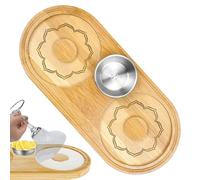 Rimmer à boissons - Plateau à cocktail en bois, bol en acier inoxydable, pressoir à boisson de barman, ensemble de pressoirs professionnels | Outil de barman pour cocktails, boissons margarita, bar