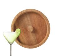 Rimmer à cocktail en bois | Pressoir à sucre multifonction en bois, accessoires de bar rond, portable pour jus, margarita, boissons