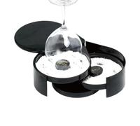 Rimmer à sel à cocktail - Boîte à vinaigrette noire Porte-sel Margarita - Rimmer en verre de, Salter à cocktail lavable au lave-vaisselle, Outils de fête aux boissons m
