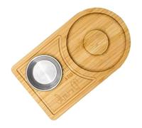 Rimmer de bar en verre - Margarita Salt Sugar Rim Tool, plateaux d'assaisonnement en bois, accessoire de verre à cocktail pour citron vert, sel, sucre cerclage