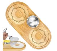 Rimmer en verre à cocktail - Ensemble de pressoir à sel Margarita - Plateau à boisson en bois et acier inoxydable - Plusieurs verres pour sucre et citron vert - Gadget de préparation des boissons