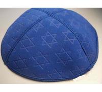 Rimmon Kippa avec étoiles David de lumière Bleu Roi, Kippah Daim, Yarmulke judisch Cadeau