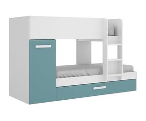 Rimobel Tom Lit superposé en mélamine, R.Gris/émeraude, Double