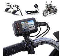 Rimoody 1080P Moto Dashcam avec Double Caméra, 2 Pouce Écran, Objectifs Doubles Avant et Arrière, IP67 Étanche, Vision Nocturne, G-Sensor, Enregistrement en Boucle, Surveillance de Stationnement