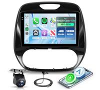 Rimoody 4G+128G Android Autoradio pour Renault Clio Captur 2011-2018 9 Pouces Écran IN-Cell Carplay Sans Fil Android Auto Mirror Link GPS Navi Bluetooth WiFi FM/RDS/EQ Commandes au Volant Caméra Recul
