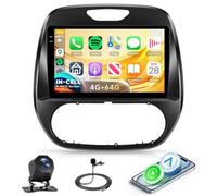 Rimoody 4G+64G Android Autoradio pour Renault Clio Captur 2011-2018 9 Pouces Écran in-Cell Carplay sans Fil Android Auto Mirror Link GPS Navi Bluetooth WiFi FM/RDS/EQ Commandes au Volant Caméra Recul