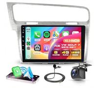 Rimoody 6G+128G 8 Cœurs Android Autoradio pour VW Golf MK7 2013-2017 10.1" Stereo Golf VII avec Carplay sans Fil Android Auto Mirror Link FM/RDS/EQ/DSP WiFi GPS Commandes au Volant Caméra Recul