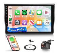 Rimoody 8 Core 4+64G Android Autoradio pour Fiat Bravo 2007-2014, 9 Pouces Écran Tactile Radio Carplay sans Fil Android Auto FM/RDS/EQ WiFi GPS Mirror Link Bluetooth Caméra Recul