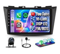 Rimoody Autoradio pour Suzuki Swift 2011-2017 Suzuki Ertiga 2012-2017 sans Fil Carplay Android Auto You-Tube DSP EQ VI-Link Bluetooth FM/RDS, 9 Pouces Écran Tactile, Mirror Link, SWC, Caméra de Recul