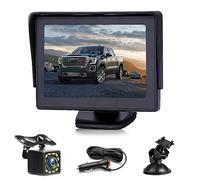 Rimoody Camera de Recul, Caméra de Recul pour Voiture avec Bonne Vision Nocturne Caméra Etanche 4.3 Pouces LCD Moniteur pour Camping Car/Camion/RV/Remorques/Agricole/SUV/Pick-up avec 10m Câble 12V-24V