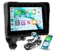 Rimoody Carplay Sans Fil Android Auto, Écran Tactile 5 Pouces Portable pour Moto, Autoradio avec Airplay/Android Cast/Bluetooth/Navigation/IP67 Étanche