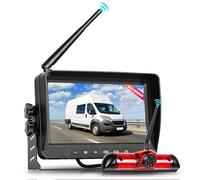 Rimoody Sans Fil Caméra de Recul Kit pour FIAT Ducato 3/Peugeot Boxer/Citroen Jumper 2006-2017, 7 Pouces Moniteur Caméra de Troisième Feu Stop de Voiture Vision Nocturne, IP68 Étanche, Vidéo en boucle