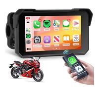 Rimoody Sans fil Carplay Motorbike Navi Android Auto, écran tactile Carplay portable pour motos, radio de voiture pour motos avec Bluetooth/navigation/IP68 étanche