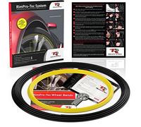 RimPro-Tec 4 x Inserts 4 x Bases protection de jante Réduit les dommages aux roues avec Rim Edge Protector. Convient à la couleur du groupe de roues de 13 "à 22" (intérieur jaune/extérieur noir)