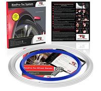 RIMPRO-TEC, Rim Protectors and Rim Savers, Reduces Edge Damage, 4X Fine Interior Scratches + 4X Base, Protector for Car Wheels (intérieur Bleu extérieur Blanc)