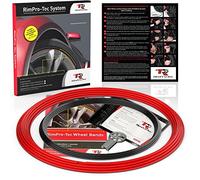 RimPro-Tec® Wheel Bands™ protecteur de jante pour les roues de voiture et les camions légers, protection et style Bande rouge / intérieure Noire S'adapte à un ensemble de roues de 12" à 22"