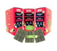 RiNa Superfood Boîte de 10 barres pour chien Mineral Magic - Viande de cheval hypoallergénique, huile de coco et moule à lèvres vertes - Doux, facile à portionner et fonctionnel - Articulations, os et