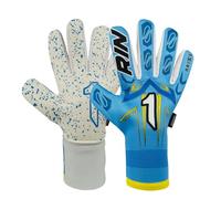 Rinat Gants de Gardien de But Aries X AS pour Adulte, Bleu, Taille 8